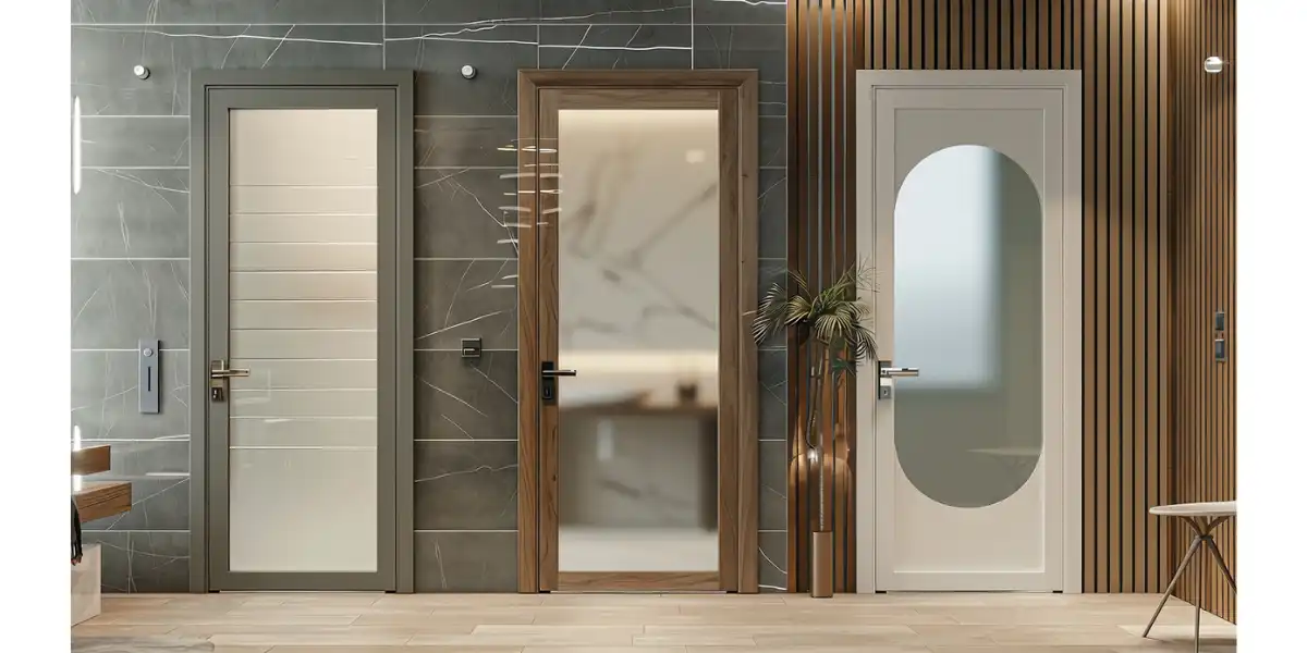 Premium Waterproof uPVC Bathroom Doors for Wet Areas by ENMAKK India