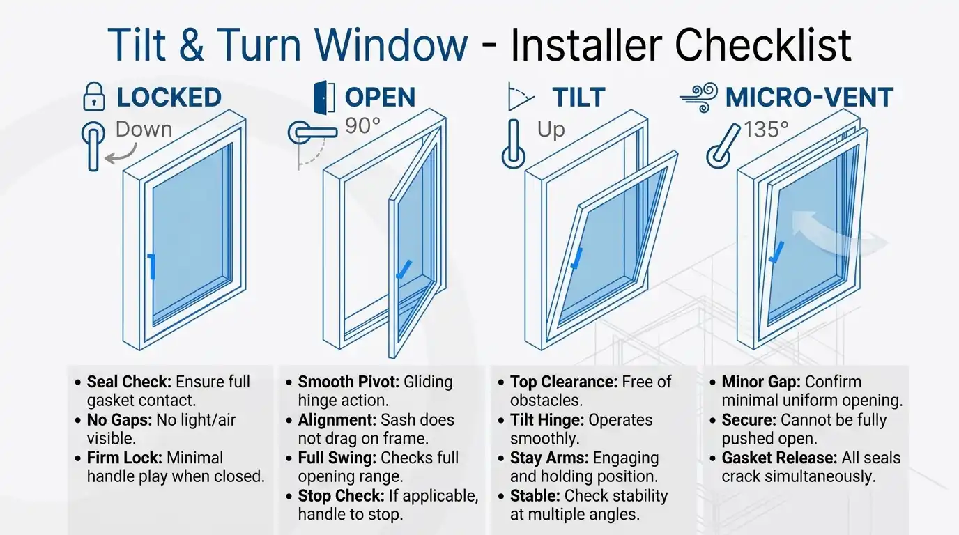 Tilt and Turn Window Opening Mechanism Guide